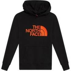 The North Face Piger Hoodies The North Face Drew Peak Hoody - TNF Black/Red Orange (NF0A33H41E31)