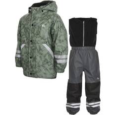 Genoux Renforcés Vêtements de pluie Lindberg Nordskog Fleece-Lined Rain Set Green Unisex