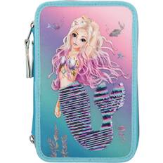 Top Model Fantasy Model Mermaid Triple Pen Case with 3 Zips & Pen