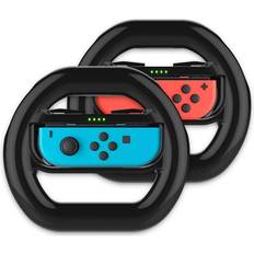 Nintendo switch joy con pair controller Nitho Nintendo Switch Joy-Con Wheel Pair - Black