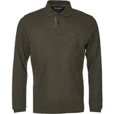 Barbour Polo Shirts Barbour Long Sleeve Sports Polo Shirt - Forest