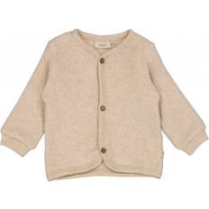 Wheat Wool Fleece Cardigan - Khaki Melange (6422E-786-3204)