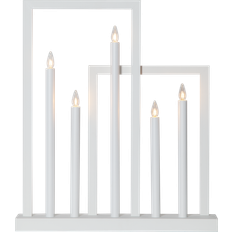 Hvid - Metal Adventslysestager Star Trading Frame Adventslysestage 45cm