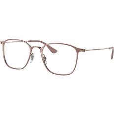 Beige Brillen en leesbrillen Ray-Ban RB6466 Lichtbruin Montuur Helder Glazen 51-19