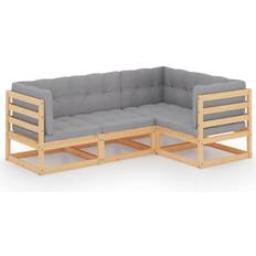 vidaXL 3076594 Loungeset, Bord inkl. 4 Soffor