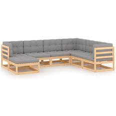 vidaXL 3076754 Loungeset, Bord inkl. 6 Soffor