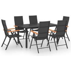 vidaXL 3060073 Juego de comedor de patio, 1 Mesa incl. 6 Sillas