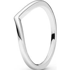 Plata Anillos Pandora Polished Wishbone Ring - Silver