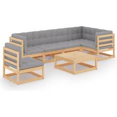 vidaXL 3076619 Set da Lounge da Esterno, 1 Tavolo incluso 6 Divani