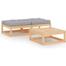 vidaXL 3076284 Loungesæt, 1 borde inkl. 2 stole