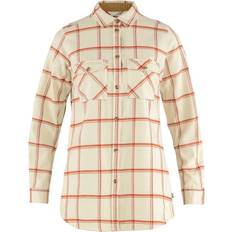 Fjällräven Övik Twill Shirt LS W - Chalk White/Cabin Red