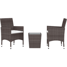 vidaXL 3058361 Café-Set, 1 Tisch einschl. 2 Stühle