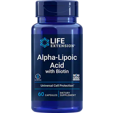 Beta-alanin Vitaminer & Mineraler Life Extension Alpha Lipoic Acid with Biotin 60 stk