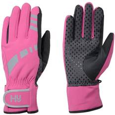 Pink - Unisex Gloves & Mittens Hy Equestrian Reflective Waterproof Multipurpose Riding Gloves