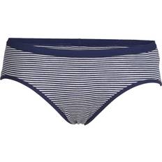 Dame - Merinoull Truser Icebreaker Siren Hipkini Brief - Royal Navy/Snow Stripe