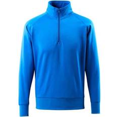 Mascot Crossover Sweatshirt with Half Zip - Azure Blue