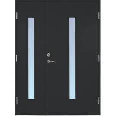 Scandidoor Standard Ytterdörr Frostat glas S 9000-N V (150x200cm)