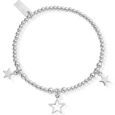 Bracelet charm ChloBo Triple Star Bracelet - Silver
