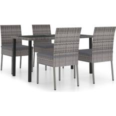 vidaXL 3065701 Set da pranzo per patio, 1 Tavolo incluso 4 Sedie