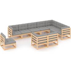 10 Loungesæt Havemøbler vidaXL 3076864 Loungesæt, borde inkl. 10 sofaer