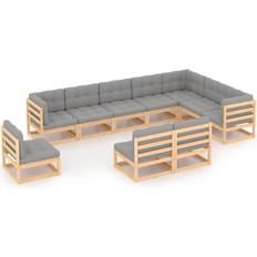 10 Loungeset Utemöbler vidaXL 3076844 Loungeset, Bord inkl. 10 Soffor