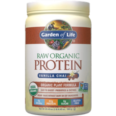 Glutenfree Protein Powders Garden of Life Raw Organic Protein Vanilla Chai 580g