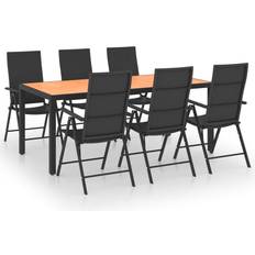 Dossier Réglable Ensembles repas de patio vidaXL 3060056 Ensemble repas de patio, 1 Table incluse 6 Chaises