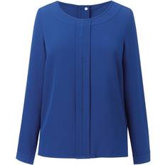 Brook Taverner Roma Crepe De Chine Blouse - Royal Blue