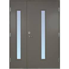 Ek - Grå Ytterdörrar Scandidoor Standard Ytterdörr Frostat glas S 6502-Y H (150x200cm)