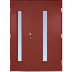 Ek - Röd Ytterdörrar Scandidoor Standard Ytterdörr Frostat glas S 4050-Y90R H (150x200cm)