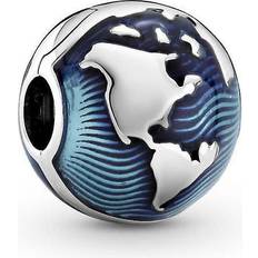 Blau Charms & Anhänger Pandora Blue Globe Clip Charm - Silver/Blue