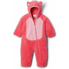 18-24M Fleece Overalls Children's Clothing Columbia Infant Foxy Baby Sherpa Bunting - Bright Geranium/Pink Orchid