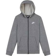 Nike Older Kid's French Terry Full Zip Hoodie - Carbon Heather/White (DD1698-091)