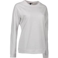 Dame - Hvid - Sweatshirts Sweatere ID Core O-Neck Ladies Sweatshirt - White