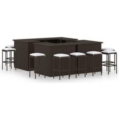 vidaXL 3064928 Conjunto de Bar Exterior, 4 Mesa incl. 12 Sillas