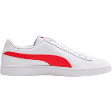 Puma Smash V2 Leather W - White/High Risk Red/Grey Violet