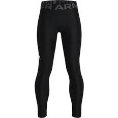 L Hosen Under Armour Boy's HeatGear Leggings - Black/White (1361738-01)