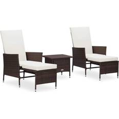 vidaXL 3059372 Loungeset, 1 Bord inkl. 2 Stolar
