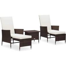 vidaXL 3059372 Outdoor Lounge Set, 1 Table incl. 2 Chairs