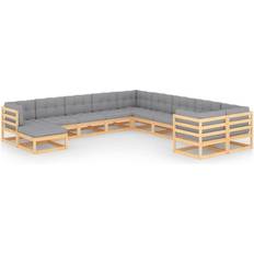 10 Loungeset Utemöbler vidaXL 3077094 Loungeset, Bord inkl. 10 Soffor