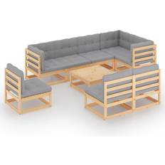 vidaXL 3076679 Conjunto de Sala de Exterior, 1 Mesa incl. 8 Sofás