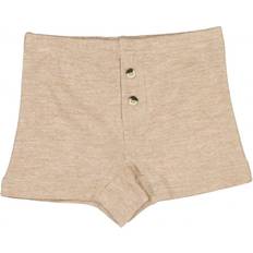 Beige Boxershorts Wheat Boy's Wool Tights - Khaki Melange (9005e-775-3204)