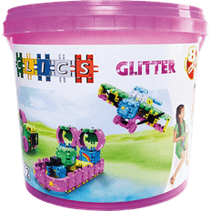 Clics Toys Byggleksaker Clics Toys Glitter Bucket 8 in 1