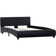 vidaXL Bed Frame with LED Artificial Leather 65cm Sängram 140x200cm