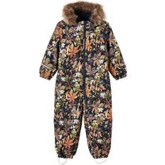 Name It Bébé Combi-pilotes Name It Snow10 Snowsuits - Blue/Dark Sapphire Flower Floor