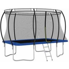 Gris Camas elásticas vidaXL Trampoline Rectangular 335x244cm + Safety Net + Ladder