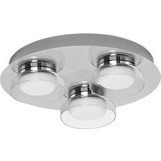 LEDVANCE Smart+ wall Orbis Round IP44 TW Chrome Ceiling Flush Light 30cm