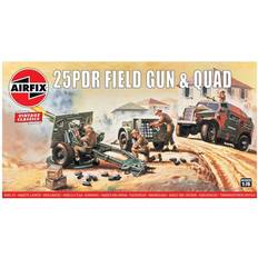 Modeller & byggesett Airfix 25PDR Field Gun & Quad A01305V