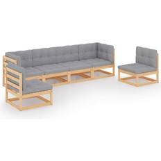 6 Loungeset Utemöbler vidaXL 3076449 Loungeset, Bord inkl. 6 Soffor