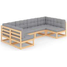 vidaXL 3077174 Loungeset, Bord inkl. 6 Soffor